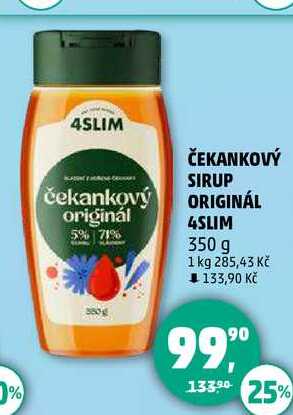 ČEKANKOVÝ SIRUP ORIGINÁL 4SLIM, 350 g 