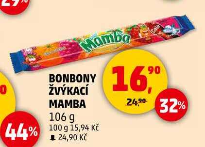 BONBONY ŽVÝKACÍ MAMBA, 106 g 