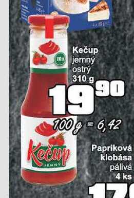 Kečup jemný ostrý 310 g 