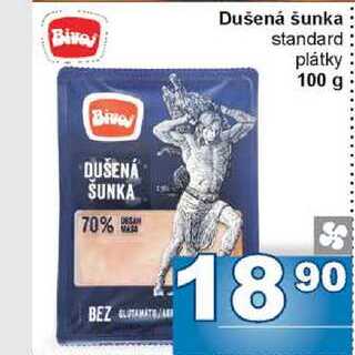 Dušená šunka standard plátky 100g 