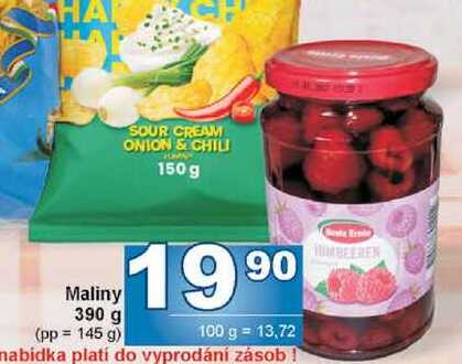 Maliny 390 g