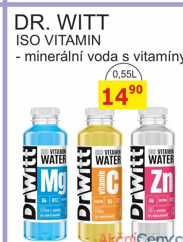 DR. WITT - minerální voda s vitamíny 0,55L