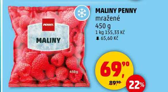 MALINY PENNY mražené, 450 g