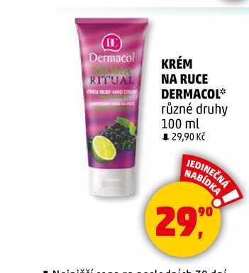 KRÉM NA RUCE DERMACOL různé druhy, 100 ml
