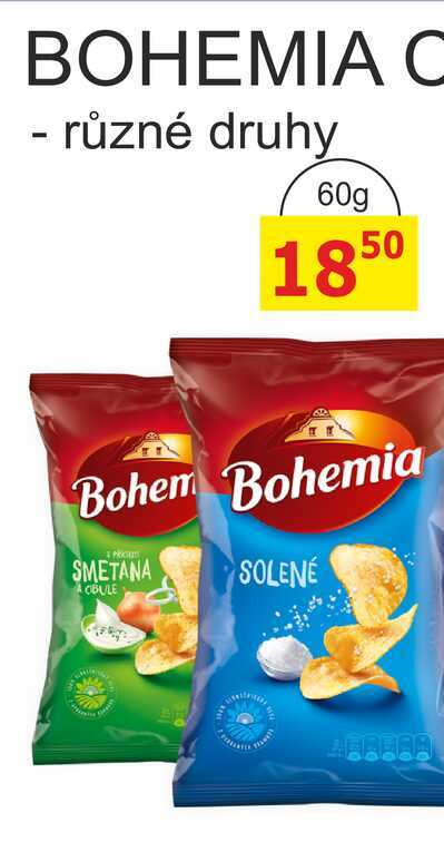 Bohemia Chips 60g, různé druhy