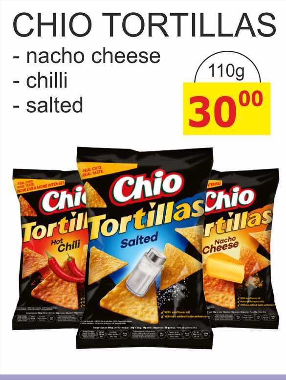 Chio Tortillas Kukuřičný snack 110g, vybrané druhy