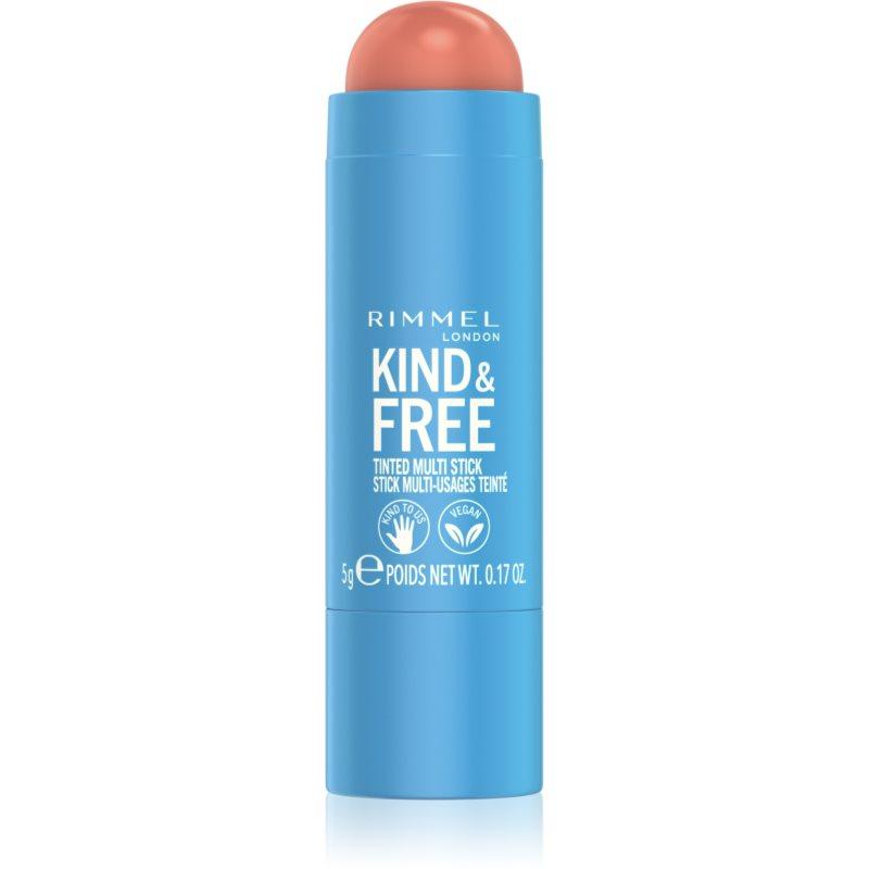 Rimmel Kind & Free multifunkční líčidlo pro oči, rty a tvář odstín 002 Peachy Cheeks 5 g