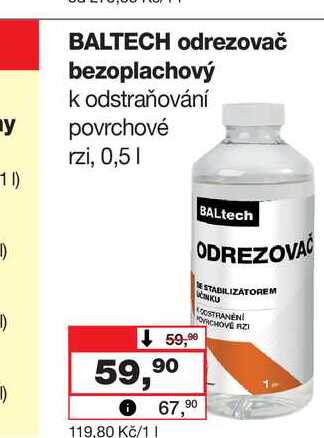 BALTECH odrezovač bezoplachový k odstraňování povrchové rzi, 0,5l