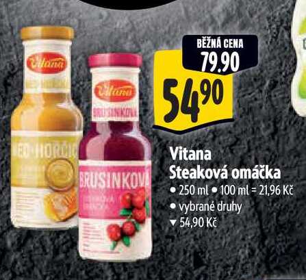  Vitana Steaková omáčka 250 ml  