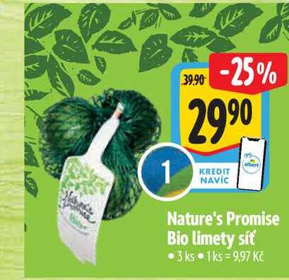  Nature's Promise Bio limety síť 3 ks  