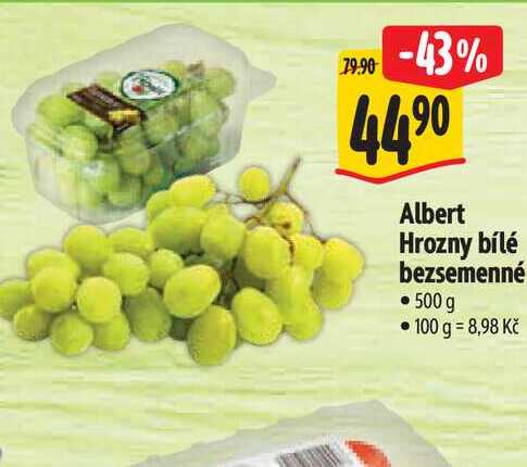  Albert Hrozny bílé bezsemenné 500 g  