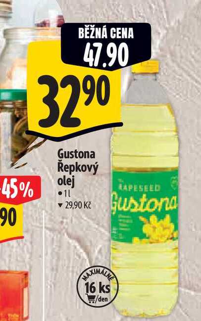  Gustona Řepkový olej  1 l