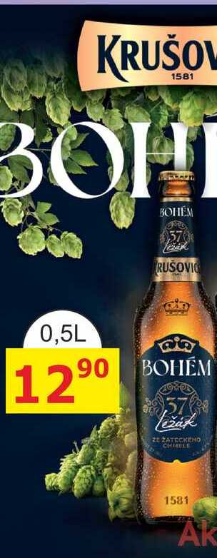 KRUŠOVICE Bohém, světlé pivo, ležák 0,5l