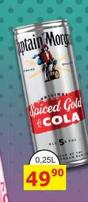 Captain Morgan Original Spiced + Cola míchaný drink 0,25l plechovka