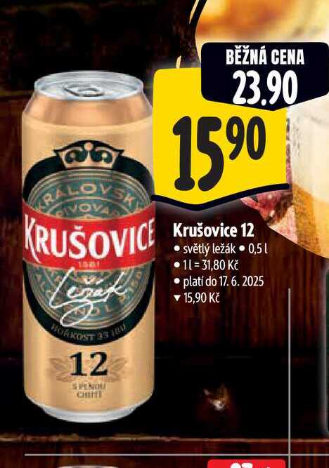   Krušovice 12 0,5 l