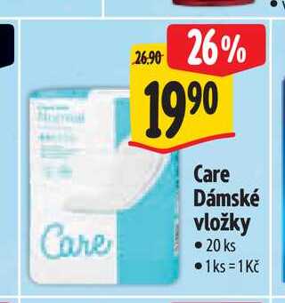  Care Dámské vložky 20 ks  