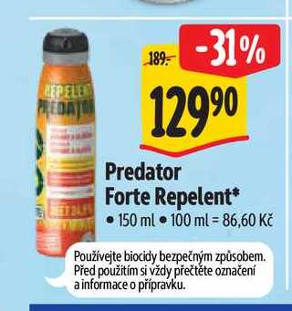   Predator Forte Repelent  150 ml 