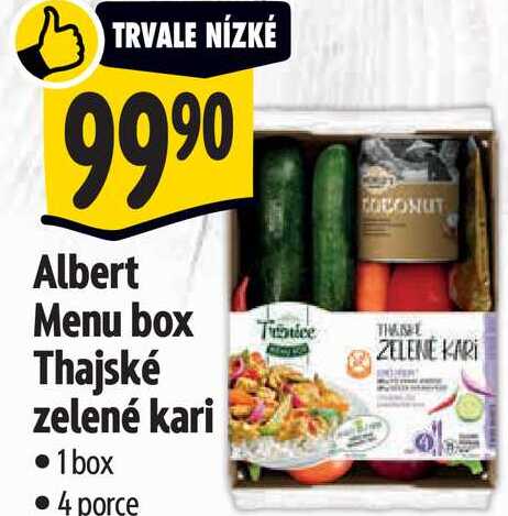   Albert Menu box Thajské zelené kari 4 porce