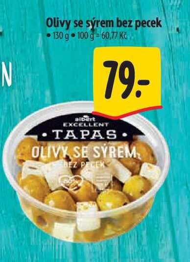   Olivy se sýrem bez pecek 130 g 