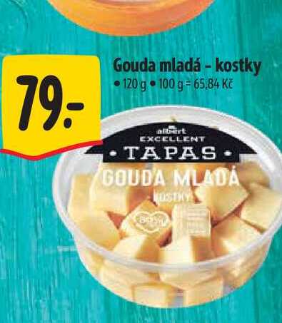 Gouda mladá - kostky 120 g 