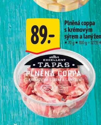 Plněná coppa s krémovým sýrem a lanýžem 70 g  