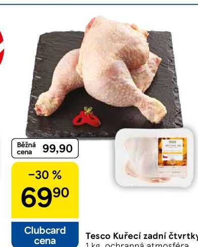 Tesco Kuřecí zadní čtvrtky, 1 kg  