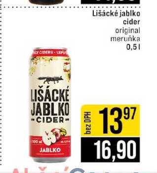 Lišácké jablko cider original meruňka 0,5l