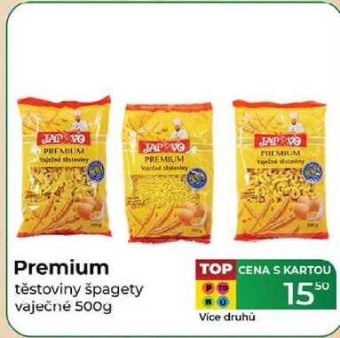 Premium těstoviny špagety vaječné 500g 