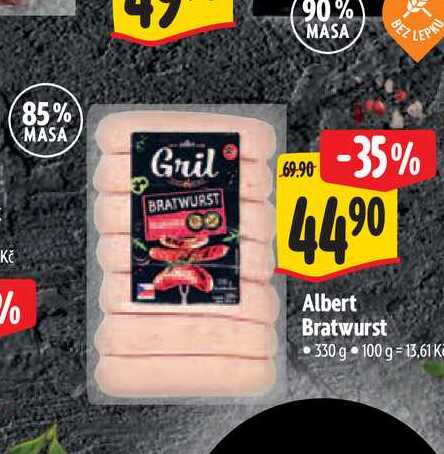  Albert Bratwurst 330 g  