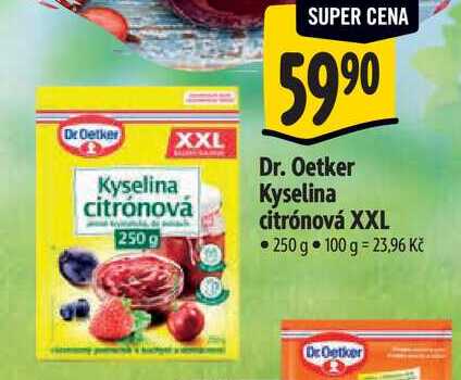 Dr Oetker XXL Kyselina citrónová 250 g 