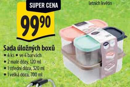 Sada úložných boxů, 4 ks