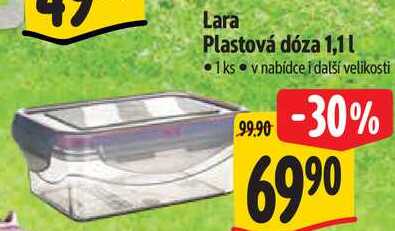 Lara Plastová dóza 1,1 l