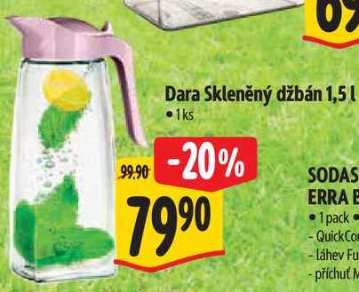 Dara Skleněný džbán 1,5 l