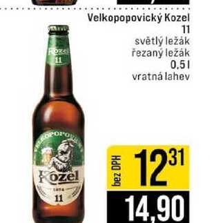 Velkopopovický Kozel 11 světlý ležák řezaný ležák 0.5l