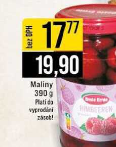 Maliny 390 g 
