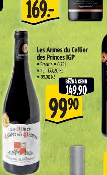   Les Armes du Cellier des Princes IGP 0,75 l
