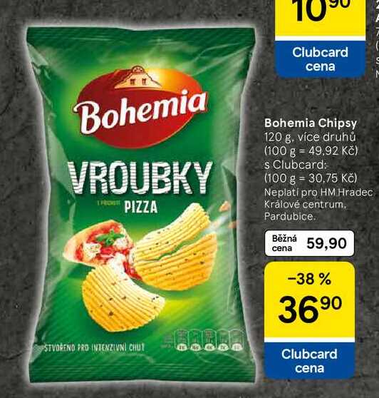 Bohemia Chipsy, 120 g, více druhů