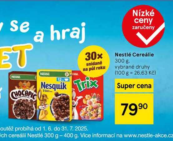Nestlé Cereálie, 300 g 
