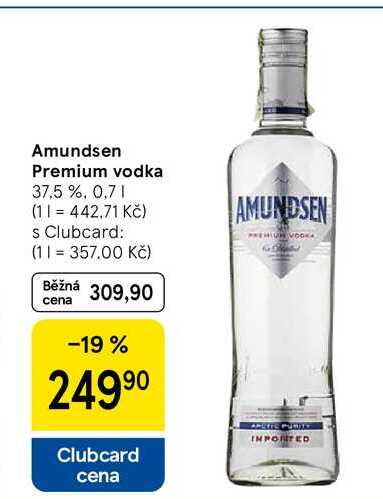 Amundsen Premium vodka 37.5%, 0,7 l