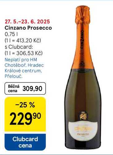 Cinzano Prosecco, 0.75 l