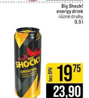 Big Shock! energy drink různé druhy 0.5l