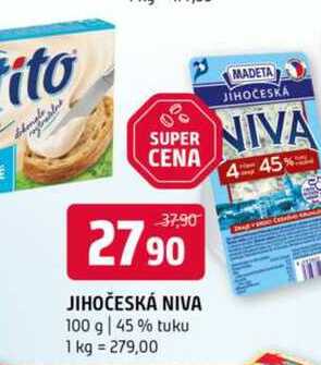 Jihočeská Niva 45%, 100g