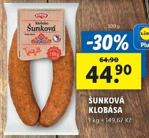 ŠUNKOVÁ KLOBÁSA, 300 g
