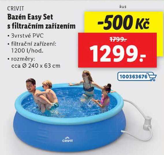 Bazén Easy Set s filtračním zařízením