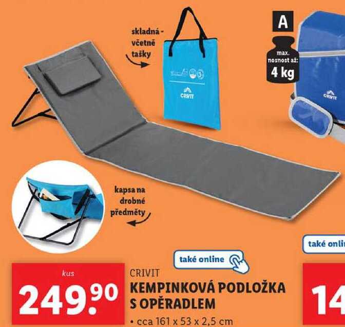 KEMPINKOVÁ PODLOŽKA S OPĚRADLEM 