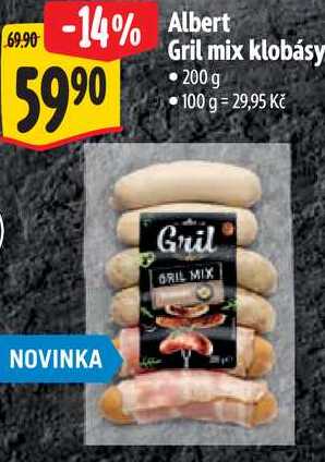 Albert Gril mix klobásy, 200 g