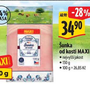 Šunka od kosti MAXI, 130 g 