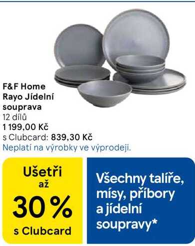 F&F Home Rayo Jídelní souprava, 12 dílů 