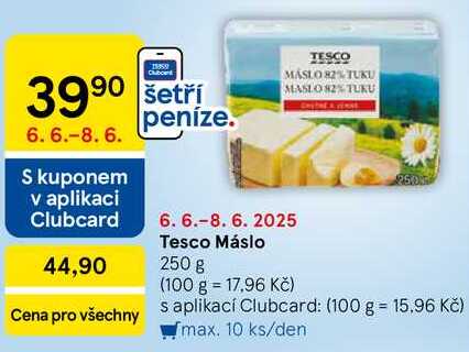 Tesco Máslo, 250 g 