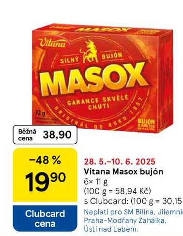 Vitana Masox bujón, 6x 11 g 